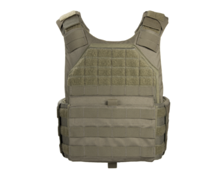 Armor Express SAU (Special Assignment Unit) Plate Carrier with MOLLE configuration in OD green